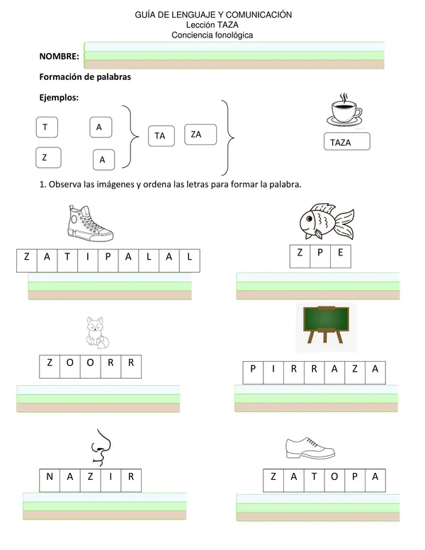 guía método Matte lección taza