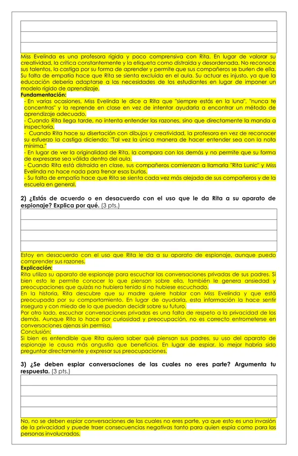 Prueba Lectura - Ritalinda