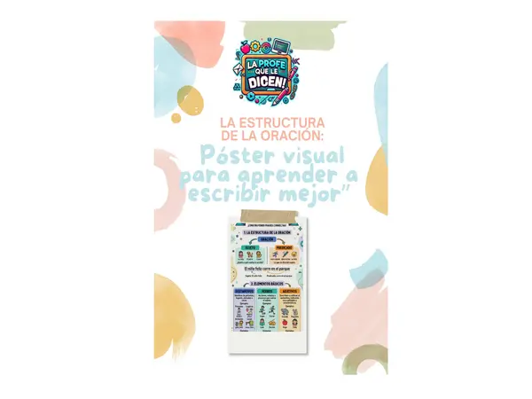 Paredes que enseñan: póster de la estructura de la oración