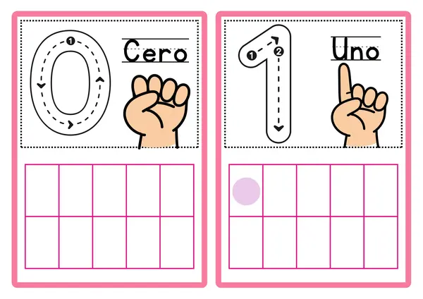 Tarjeta de números hasta el 20
