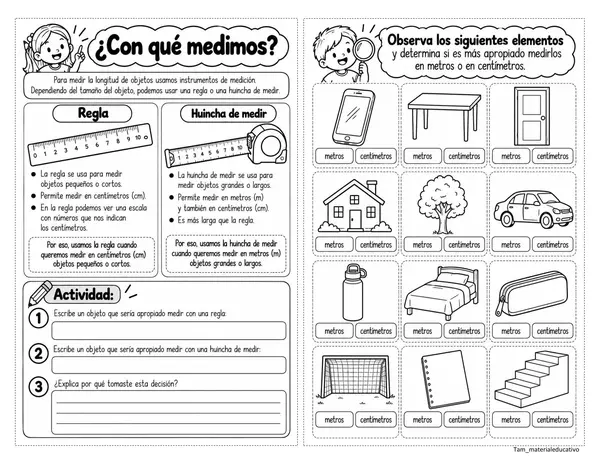 Longitud, unidades de medida estandarizadas y nos estandarizadas 2° básico