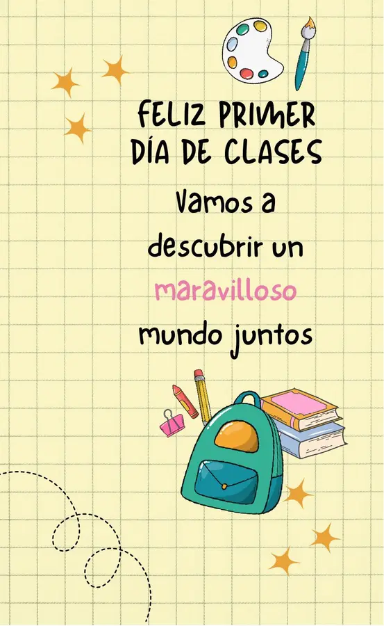 Tarjeta para primer día de clases e insertar un lápiz de regalo