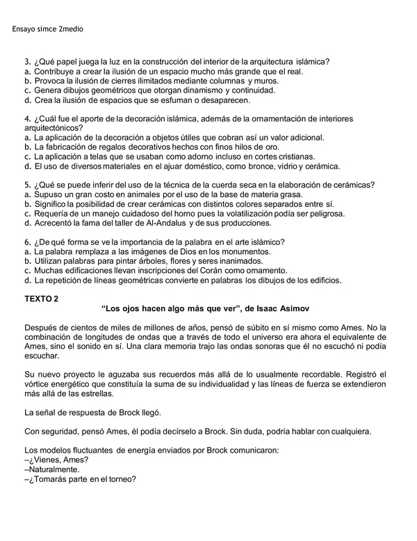 OFERTA 📚 Pack: 2 Ensayos SIMCE de Lectura – 2° Medio