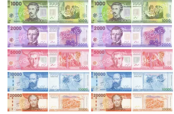 Billetes y monedas Chilenos 