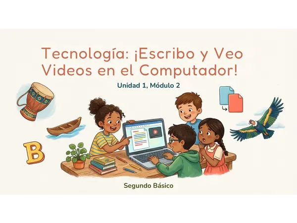 Modulo 2  Unidad 1 "¡Escribo y Veo Videos en el Computador!" 2° Básico