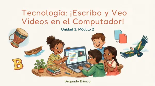 Modulo 2  Unidad 1 "¡Escribo y Veo Videos en el Computador!" 2° Básico