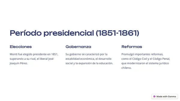 Presidentes de Chile - Manuel Montt Torres