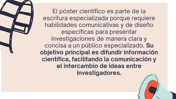 Poster científico 4 medio. Lectura y escritura especializada