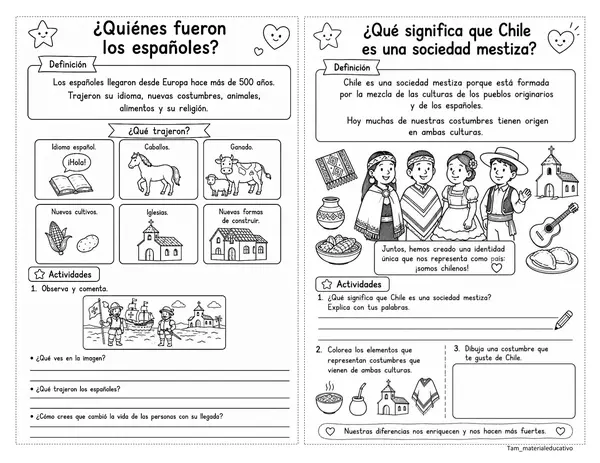 Chile una sociedad Mestiza 2° básico