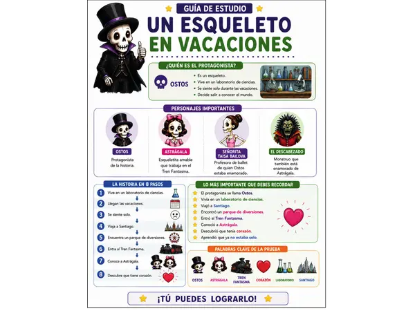 Guía de Estudio: Un esqueleto en vacaciones.