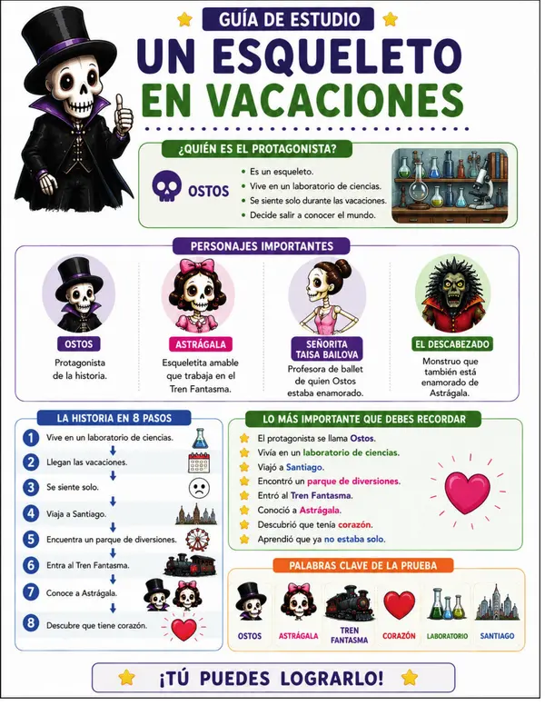Guía de Estudio: Un esqueleto en vacaciones.