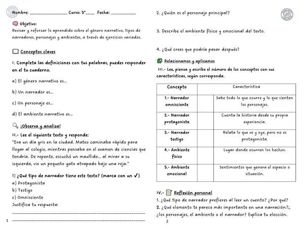 -repaso de contenidos quinto 