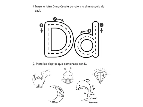Pack de lectoescritura - aprendiendo la consonante D.
