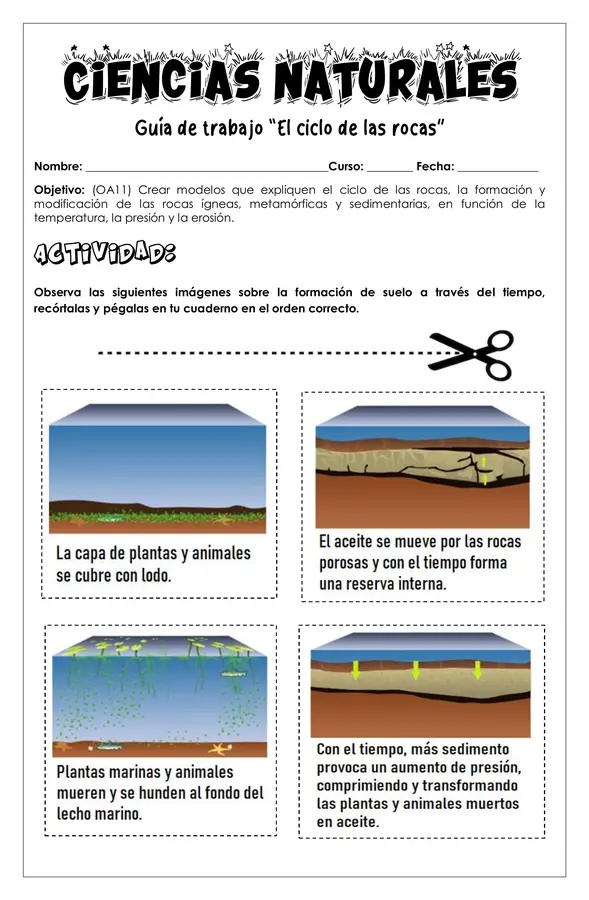 Guía de Trabajo - Ciclo de las rocas