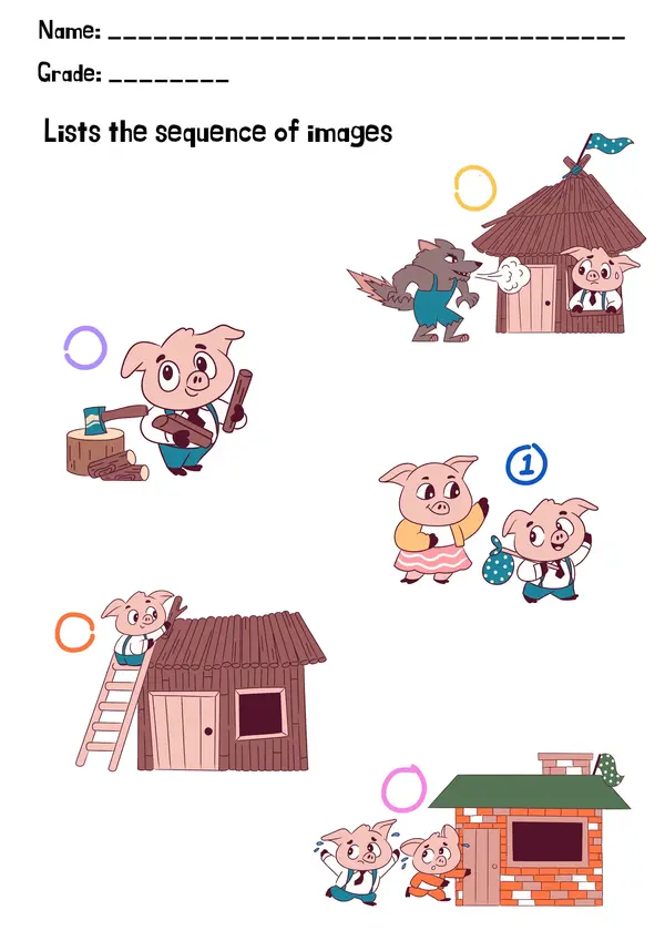 "Three Little Pigs - English Reading and Vocabulary"