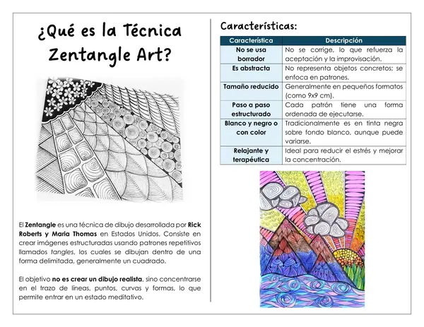 ARTES - Técnica de Zentangle Art