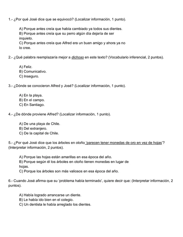 Evaluación Diagnóstica Lenguaje y Comunicación – 5° Básico (Primer Semestre)