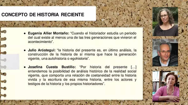 CLASE: CONCEPTO DE HISTORIA RECIENTE
