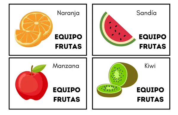 Tarjetas para formar equipos