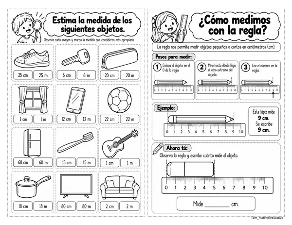 Longitud, unidades de medida estandarizadas y nos estandarizadas 2° básico