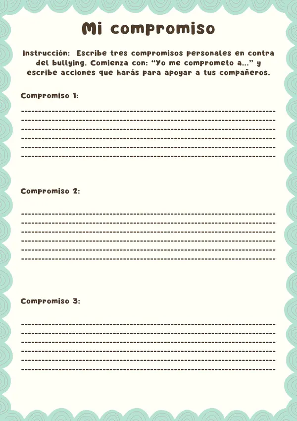 Cuadernillo de actividades alto al bullying