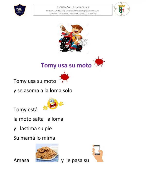 Guía evaluada LECTURA SILÁBICA 1° Básico