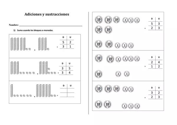 Guía de adición y sustracción 