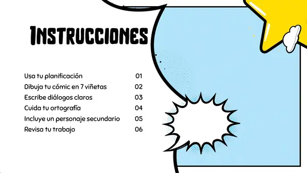 CREACION DE UN COMIC SEXTO BASICO