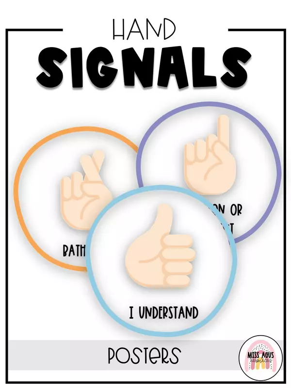 Hand signals posters