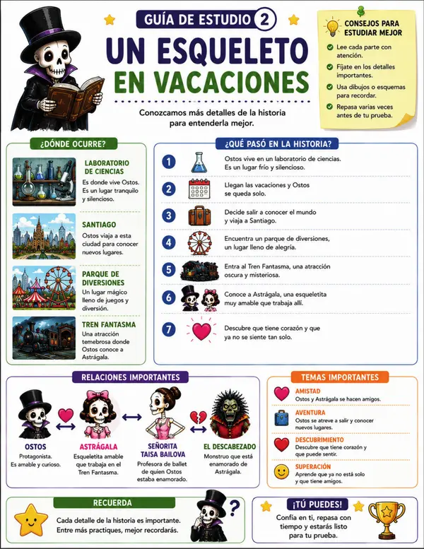 Guía de Estudio: Un esqueleto en vacaciones.