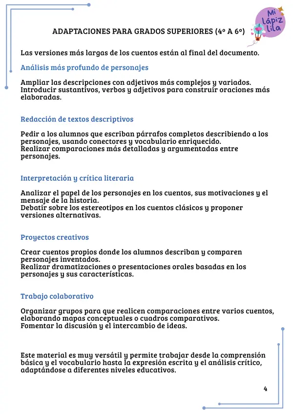 DESCRIBIENDO Y COMPARANDO A LAS PRINCESAS Y LOS LOBOS DE LOS CUENTOS