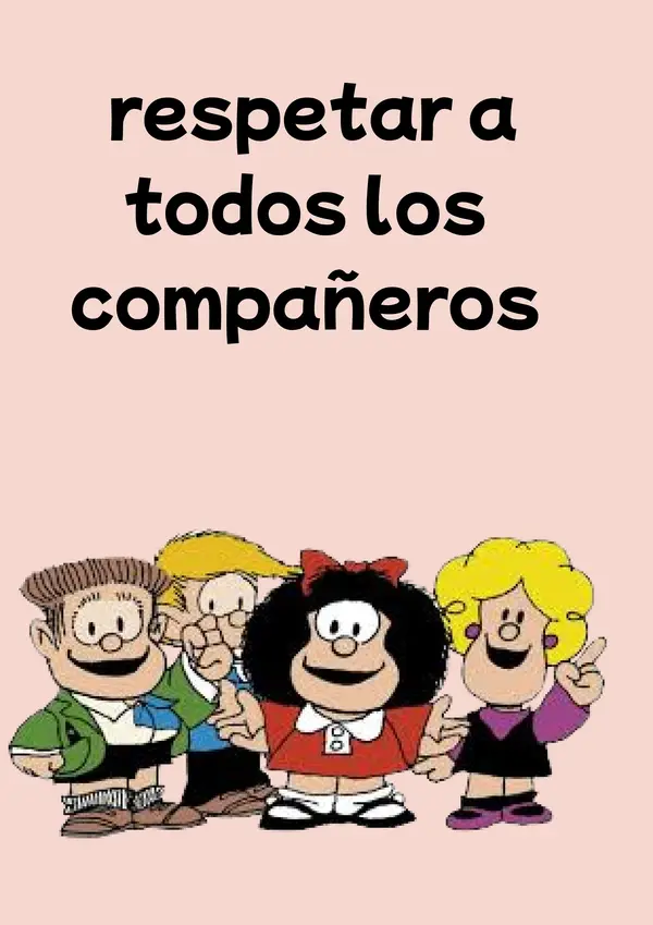 REGLAS DE LA SALA DE CLASES MAFALDA