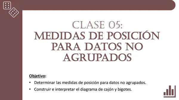 Clase Medidas de Posición para Datos No Agrupados