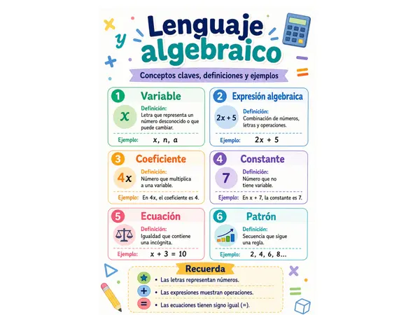 Actividades lenguaje algebraico