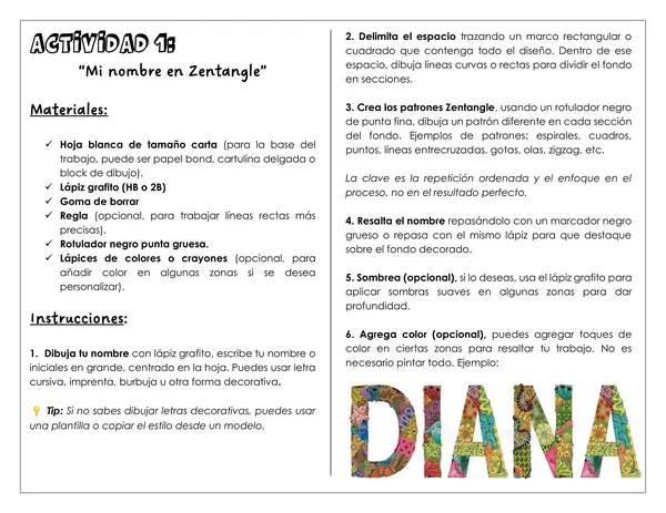 ARTES - Técnica de Zentangle Art