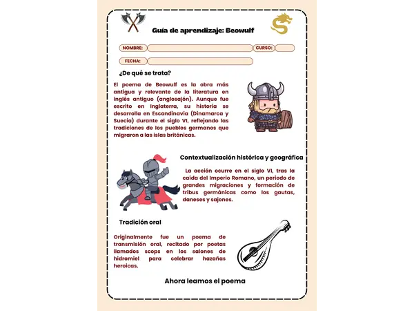 Guía de aprendizaje: "Beowulf"