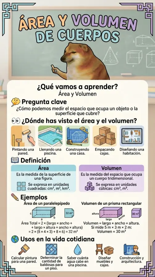 Afiches Geometría  área y volumen