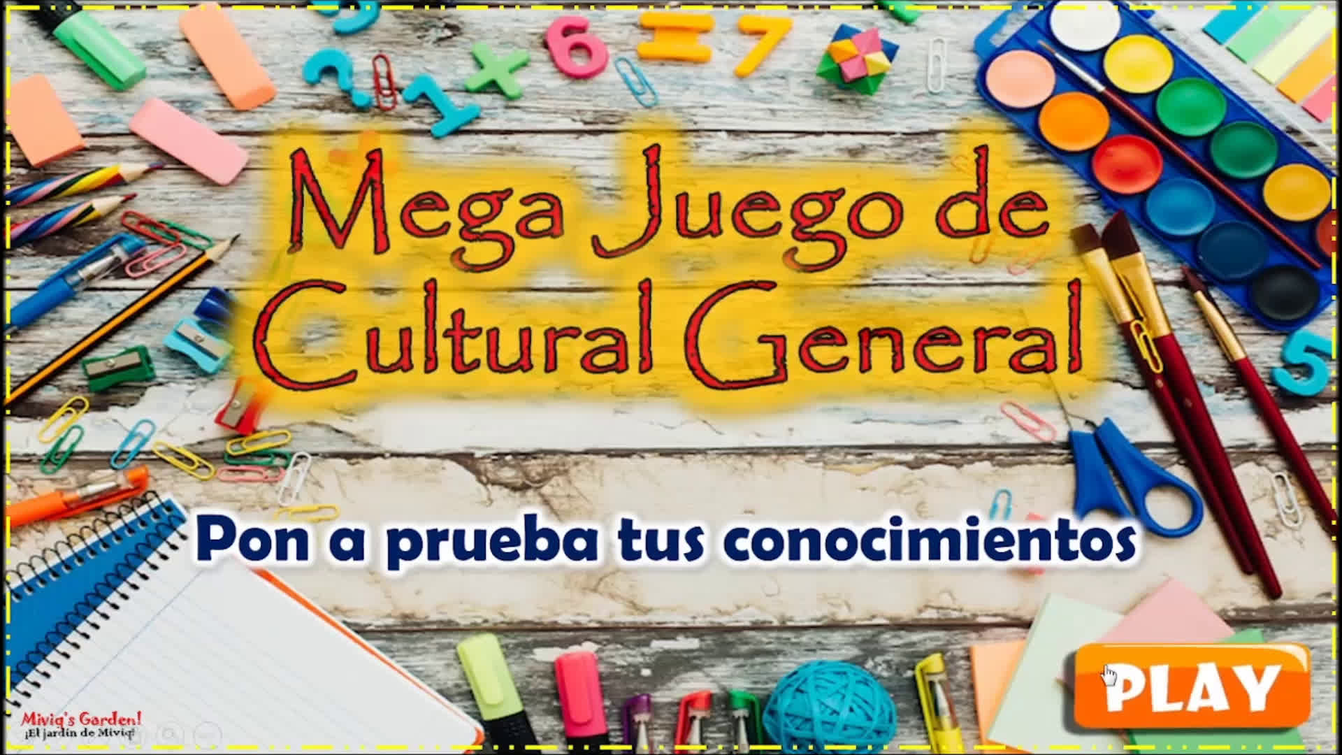 Super Mega Juego de Cultura General (Plantilla editable con 110 preguntas)