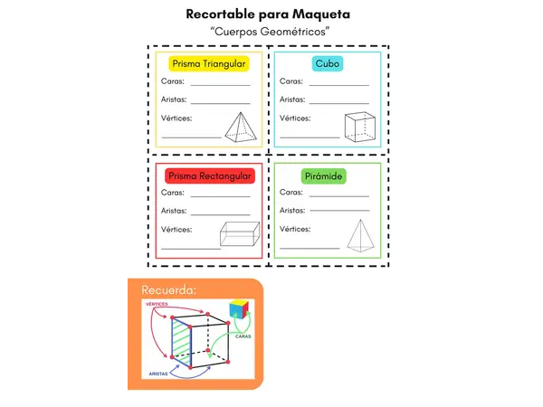 Recortable "Cuerpos geométricos"