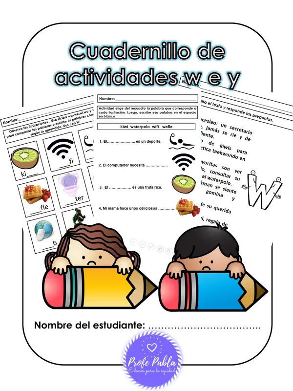 Cuadernillo de actividades W e Y