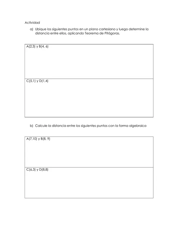 "Guía de Aprendizaje: Distancia entre Puntos y Homotecia" tercero medio, matematica