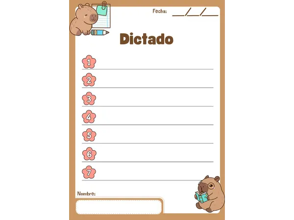 Formato dictado capibaras