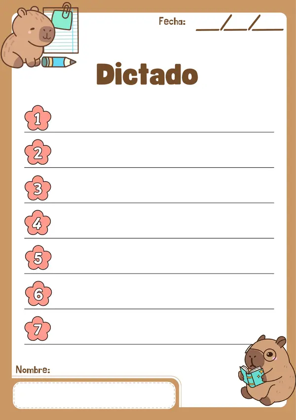 Formato dictado capibaras