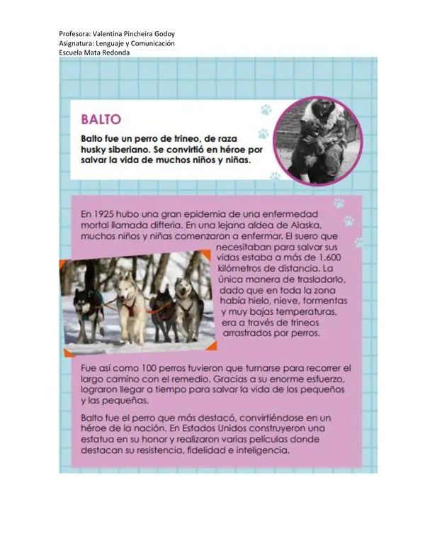 Perros con historia- Guía de Aprendizaje