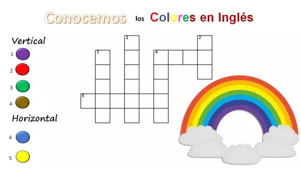 Crucigrama Conocemos los Colores en Inglés