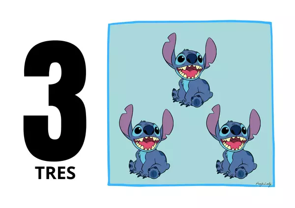 Fichas numéricas con personajes de Disney  