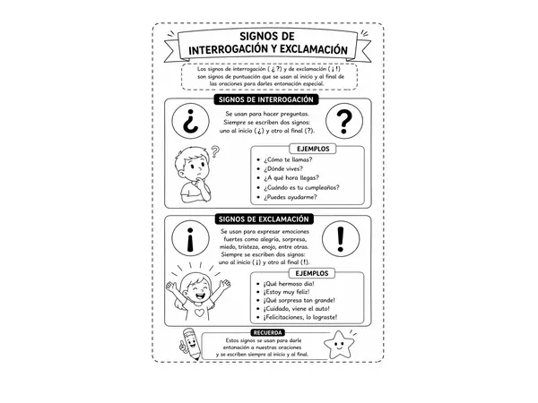 Signos de interrogación y exclamación