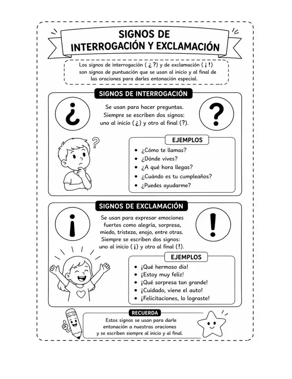 Signos de interrogación y exclamación