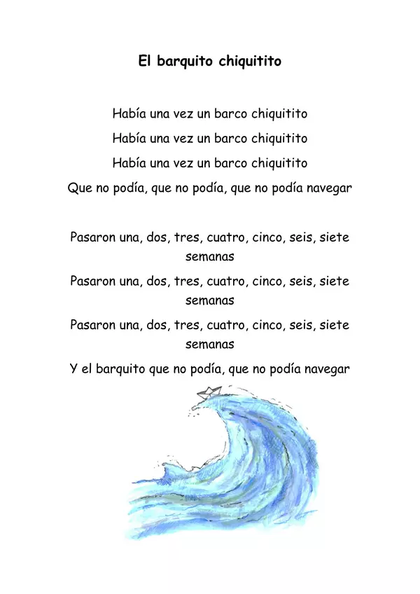 Poema/ Canción "El barquito chiquitito"