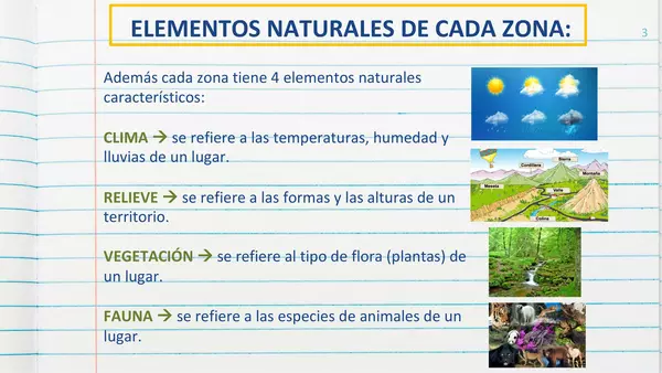 Power Point: Elementos naturales Zona Central